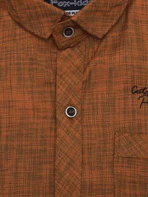 rust color solid shirt - 17841263 - Standard Image - 3