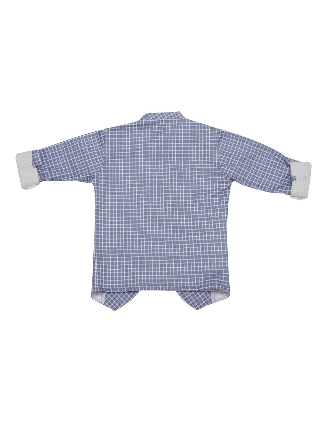 blue checkered shirt with t-shirt - 17841267 - Zoom Image - 3