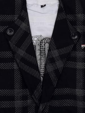 black checkered shirt with t-shirt - 17841282 - Standard Image - 4