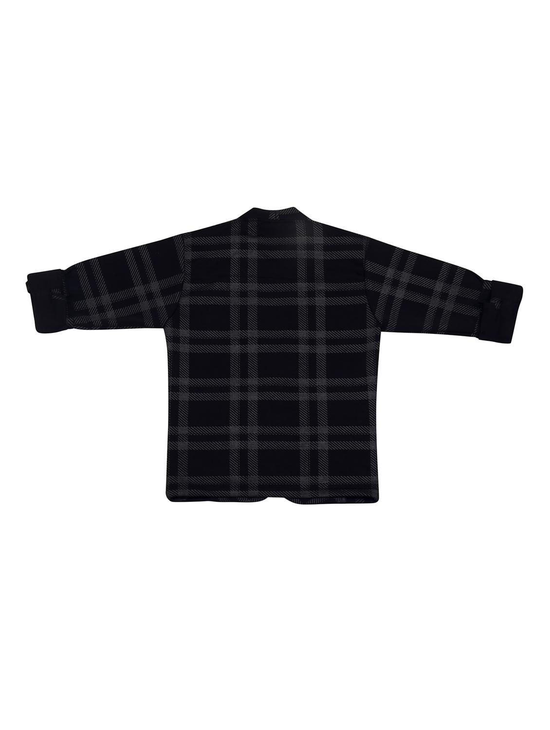 black checkered shirt with t-shirt - 17841282 - Zoom Image - 3