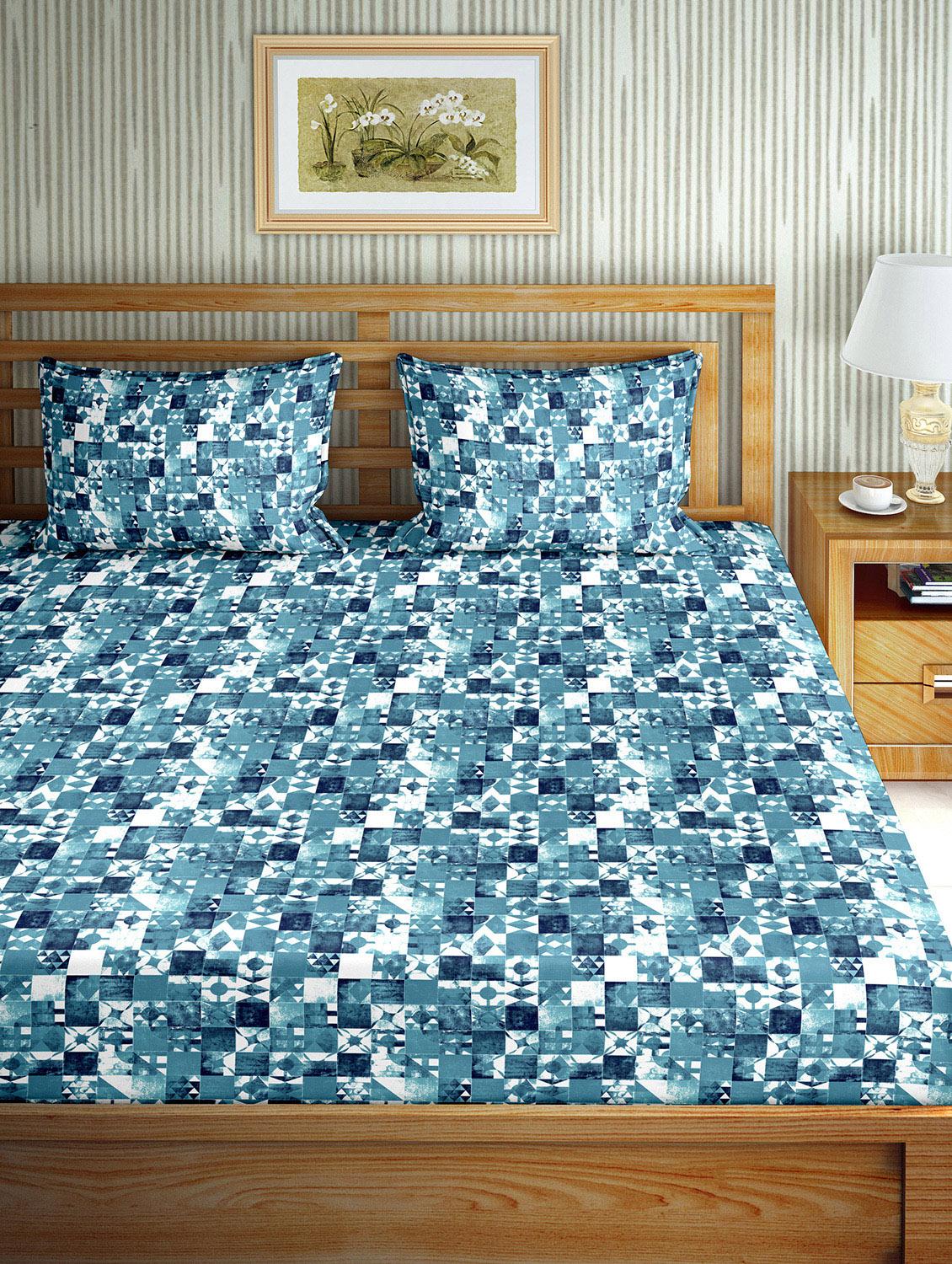 blue cotton bedsheet - 17841306 - Zoom Image - 2