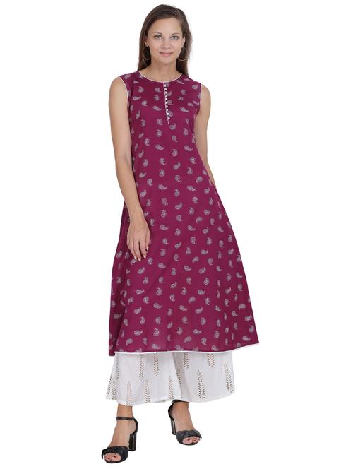 printed kurta palazzo set - 17841391 - Standard Image - 1