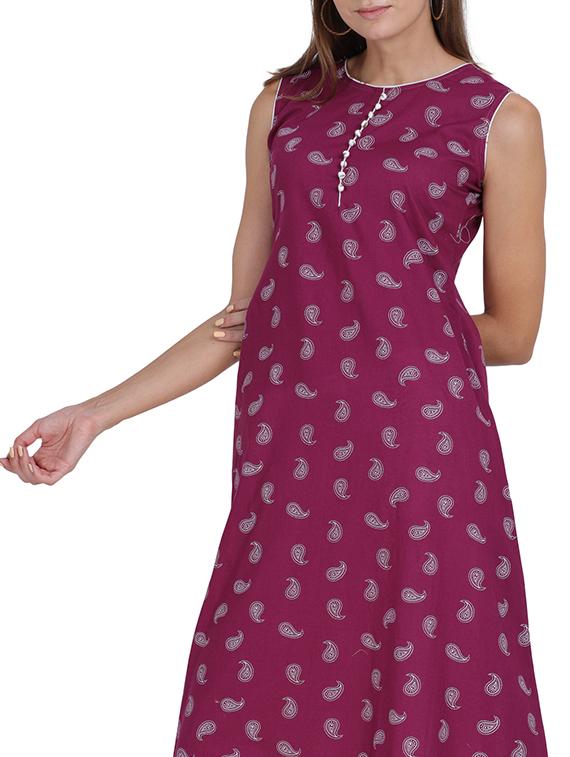 printed kurta palazzo set - 17841391 - Zoom Image - 4