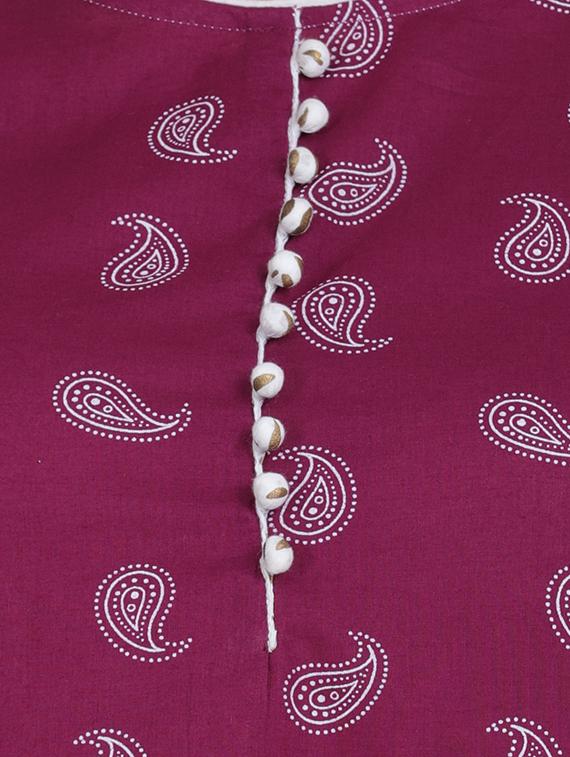 printed kurta palazzo set - 17841391 - Zoom Image - 5