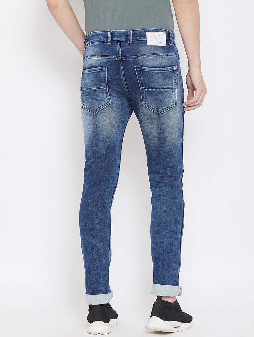 blue light washed distressed denim jeans - 17841534 - Zoom Image - 4