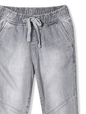 grey cotton blend washed jeans - 17841658 - Standard Image - 3