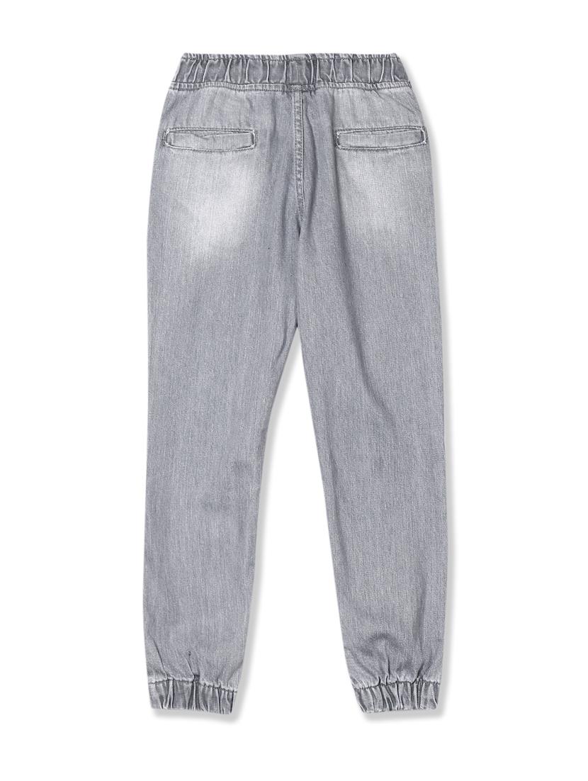 grey cotton blend washed jeans - 17841658 - Zoom Image - 2