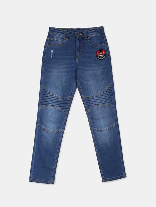 blue solid washed jean - 17841689 - Standard Image - 1