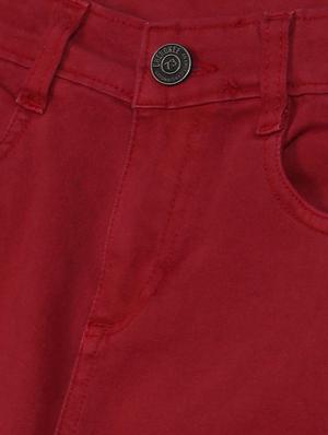 maroon solid washed jean - 17841692 - Standard Image - 3