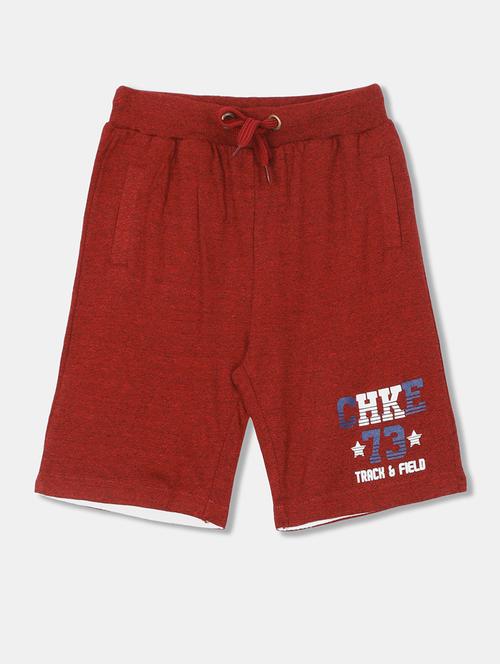 maroon solid three fourth shorts - 17841759 - Very Small Image - 1