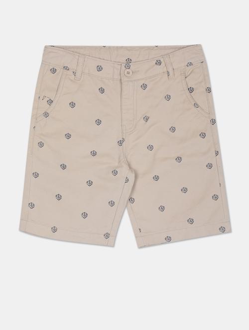 beige printed shorts - 17841782 - Standard Image - 1