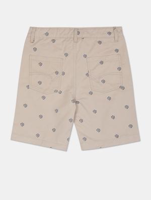 beige printed shorts - 17841782 - Standard Image - 2