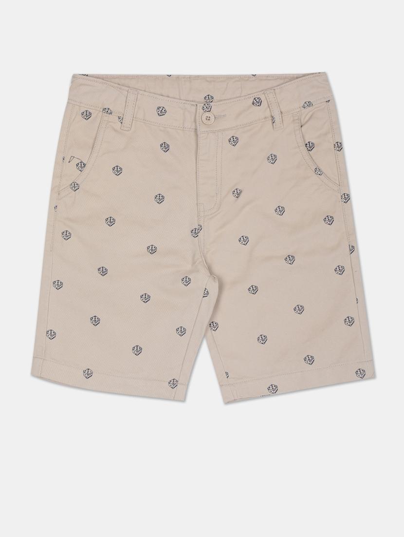 beige printed shorts - 17841782 - Zoom Image - 1