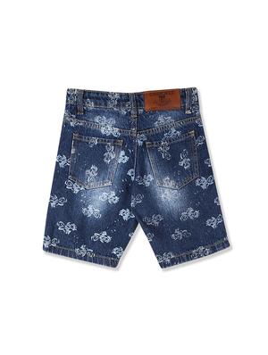 navy blue printed shorts - 17841807 - Standard Image - 2