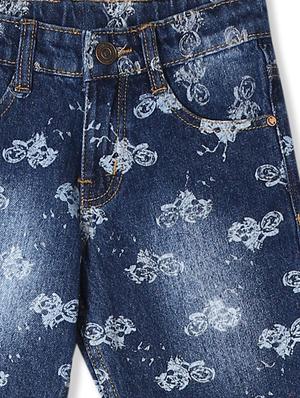 navy blue printed shorts - 17841807 - Standard Image - 3