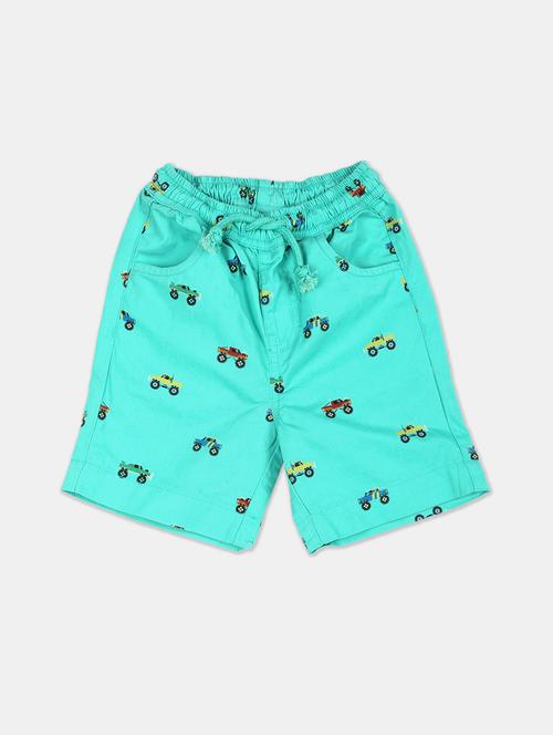 green printed shorts - 17841867 - Standard Image - 1