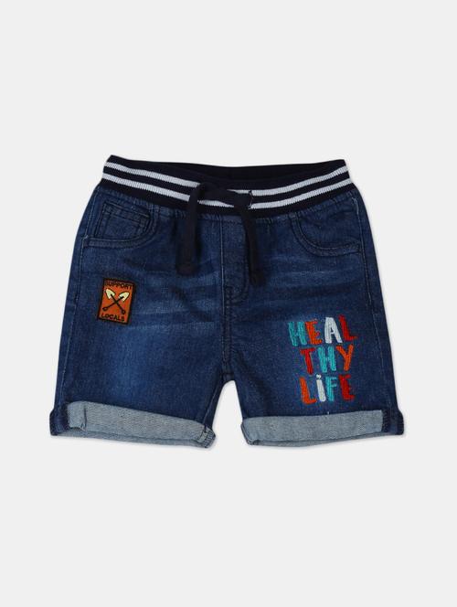 navy blue solid shorts - 17841868 - Standard Image - 1