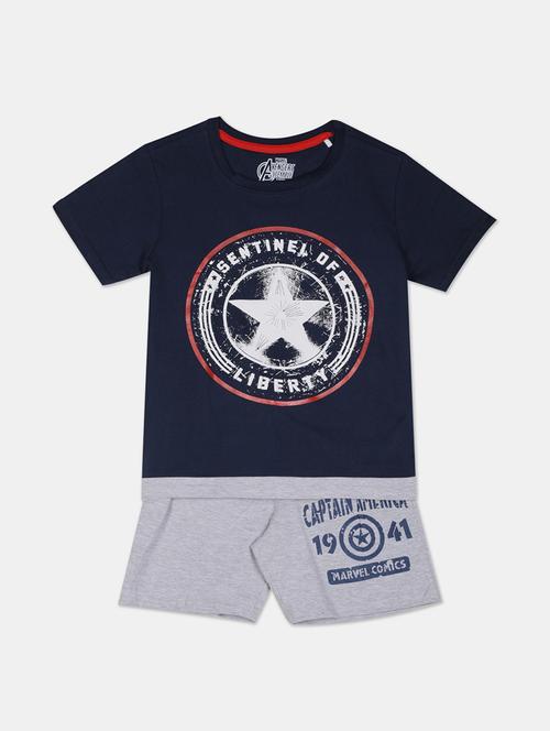 round neck tee with shorts set - 17841928 - Standard Image - 1