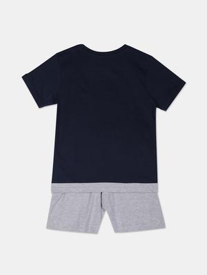 round neck tee with shorts set - 17841928 - Standard Image - 3