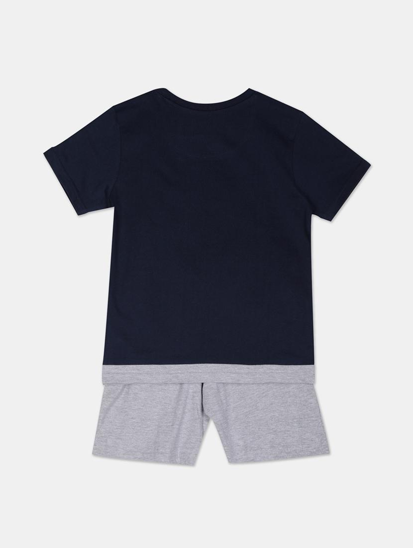 round neck tee with shorts set - 17841928 - Zoom Image - 3