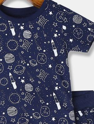 graphic printed t-shirt with pajama set - 17841988 - Standard Image - 3