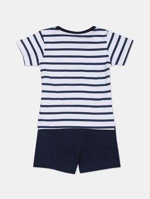 graphic printed t-shirt with shorts set - 17841990 - Standard Image - 2
