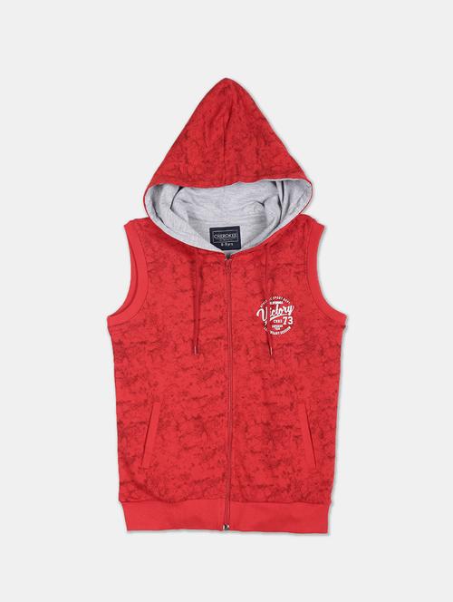 hooded neck printed jacket - 17842032 - Standard Image - 1