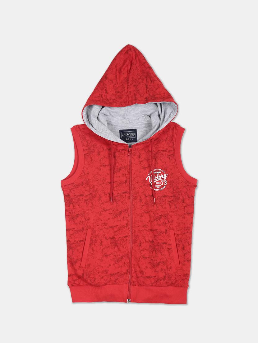 hooded neck printed jacket - 17842032 - Zoom Image - 1