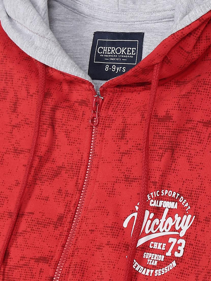 hooded neck printed jacket - 17842032 - Zoom Image - 3