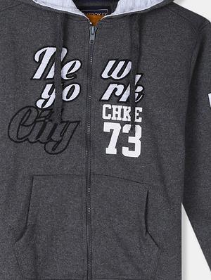 hooded neck printed sweatshirt - 17842135 - Standard Image - 3