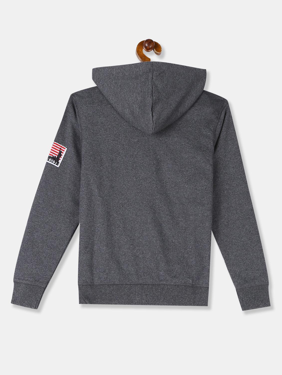 hooded neck printed sweatshirt - 17842135 - Zoom Image - 2