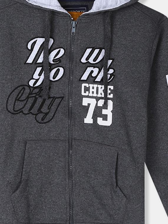 hooded neck printed sweatshirt - 17842135 - Zoom Image - 3
