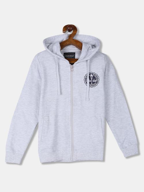 hooded neck printed sweatshirt - 17842140 - Standard Image - 1