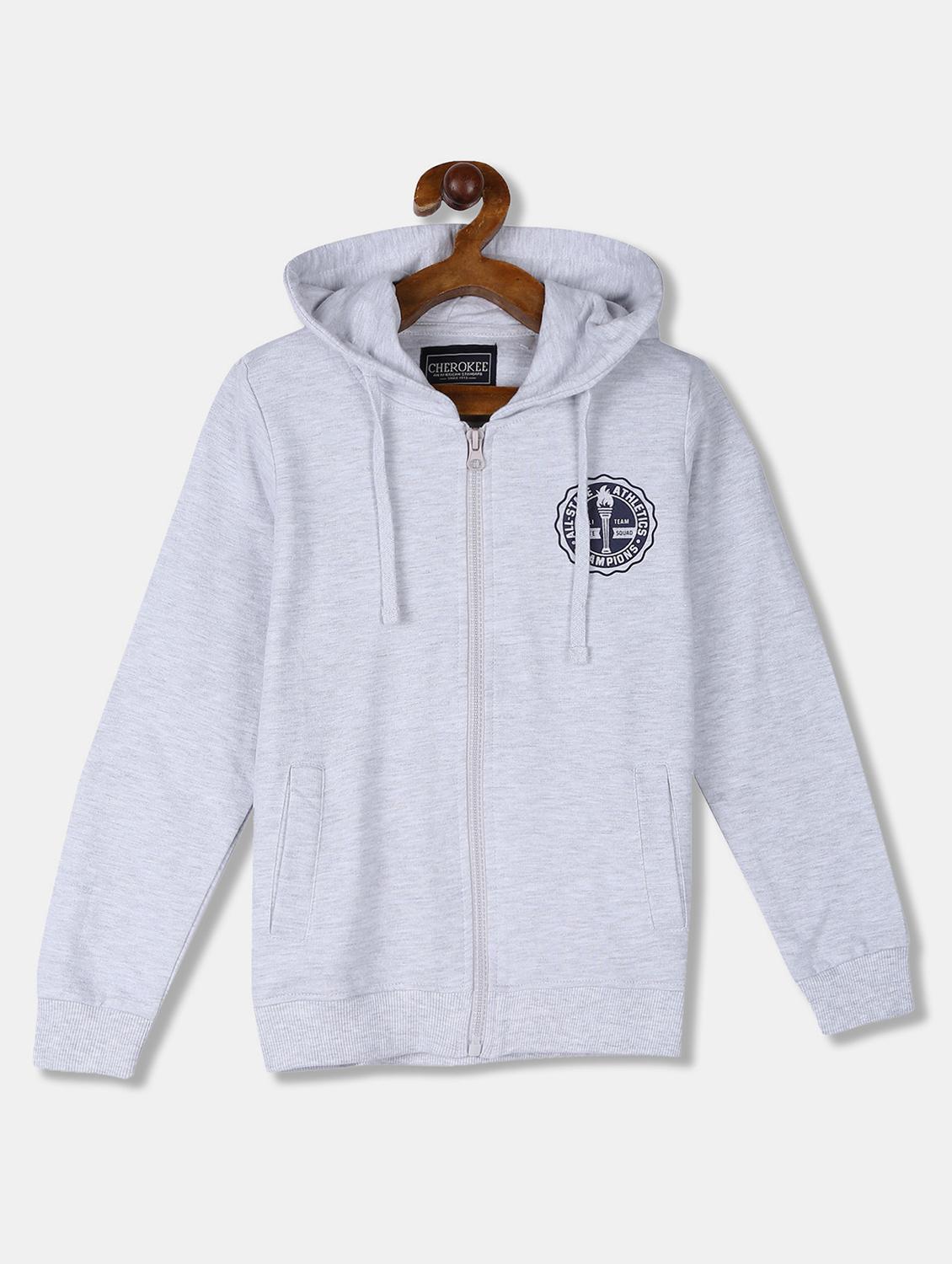 hooded neck printed sweatshirt - 17842140 - Zoom Image - 1