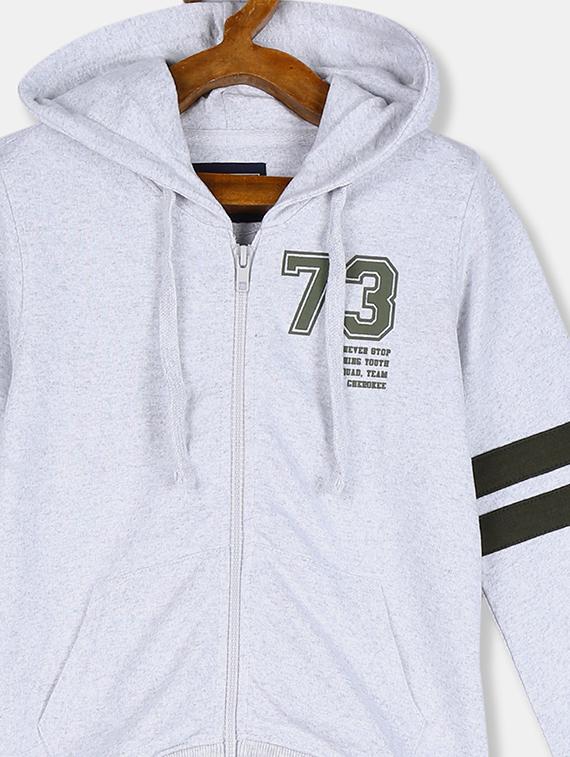 hooded neck printed sweatshirt - 17842178 - Zoom Image - 3