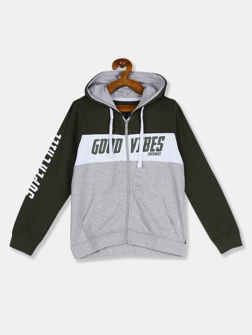 hooded neck printed sweatshirt - 17842186 - Standard Image - 1
