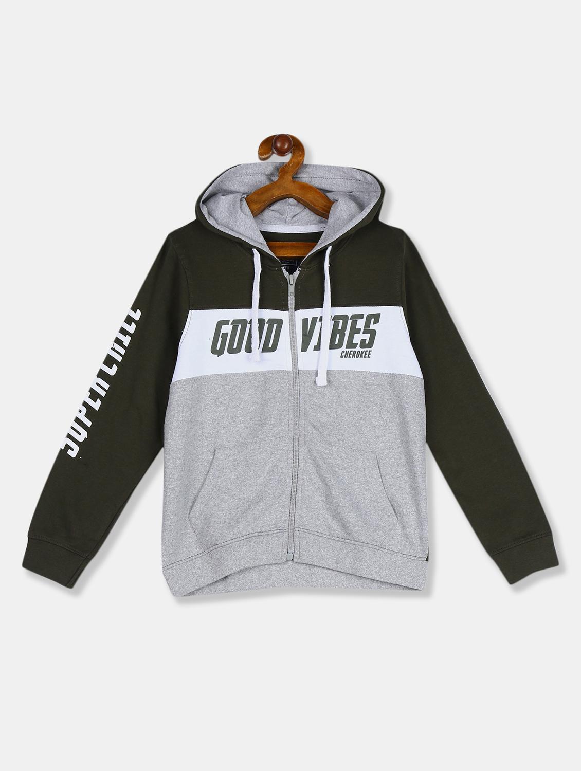 hooded neck printed sweatshirt - 17842186 - Zoom Image - 1
