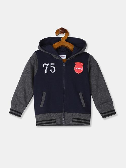 blue color block sweatshirt - 17842267 - Standard Image - 1