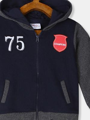 blue color block sweatshirt - 17842267 - Standard Image - 3