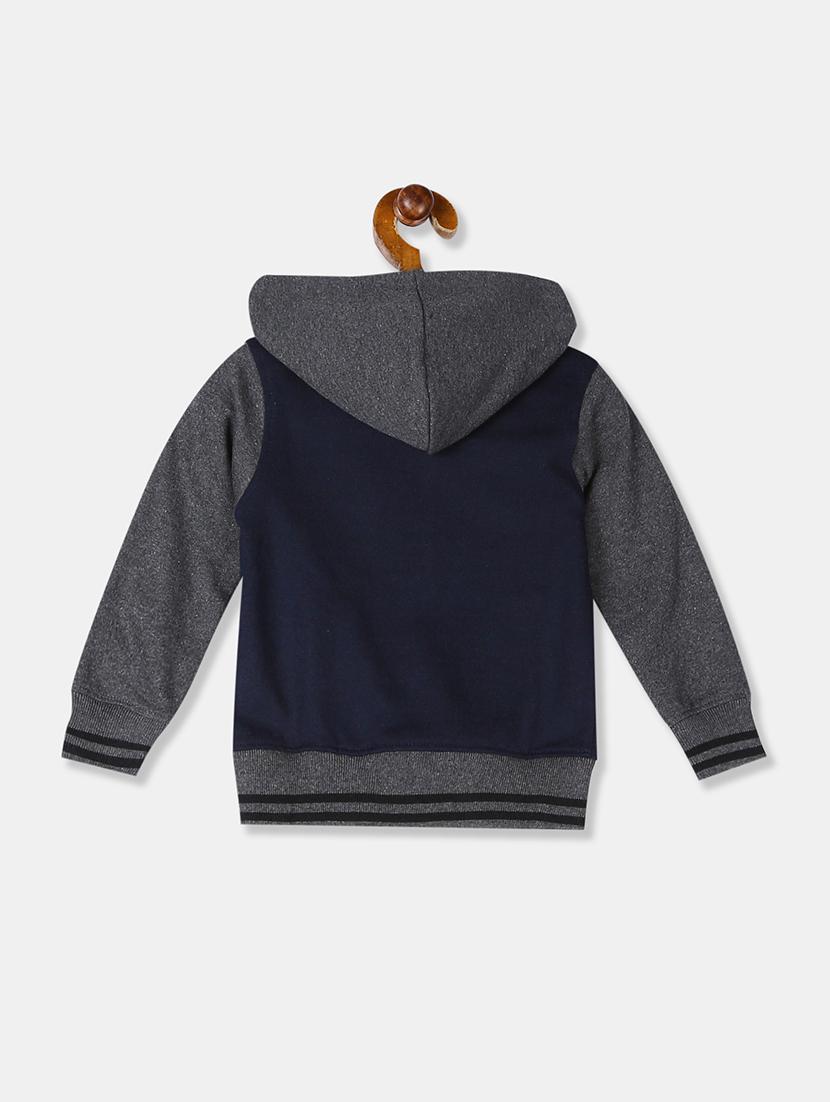 blue color block sweatshirt - 17842267 - Zoom Image - 2