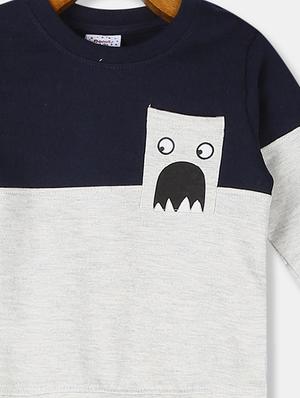 crew neck color block sweatshirt - 17842278 - Standard Image - 3