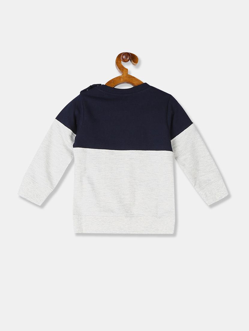 crew neck color block sweatshirt - 17842278 - Zoom Image - 2