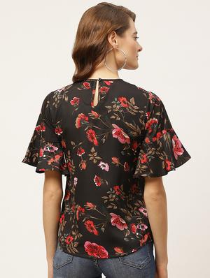 bell sleeved floral top - 17842552 - Standard Image - 3
