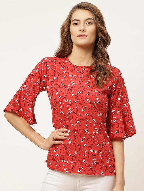 bell sleeved floral top - 17842554 - Standard Image - 1