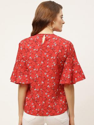 bell sleeved floral top - 17842554 - Standard Image - 3