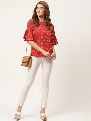 bell sleeved floral top - 17842554 - Standard Image - 4