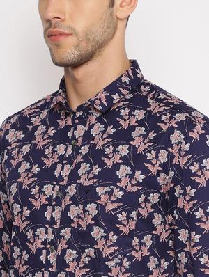 blue printed casual shirt - 17843198 - Standard Image - 5