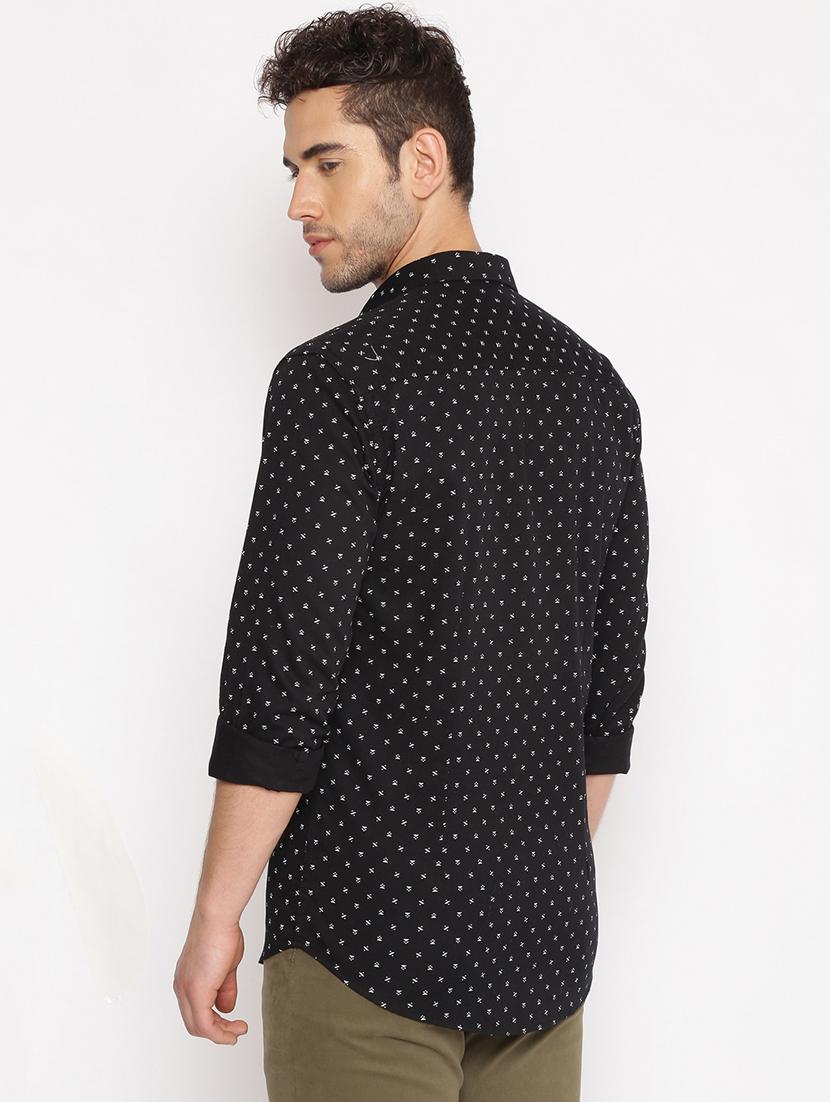 black printed casual shirt - 17843232 - Zoom Image - 2