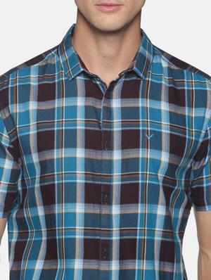 blue checkered casual shirt - 17843242 - Standard Image - 5