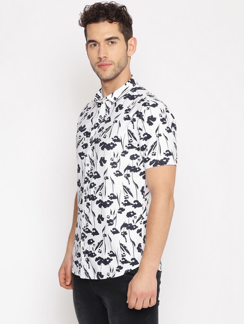 white printed casual shirt - 17843267 - Zoom Image - 2